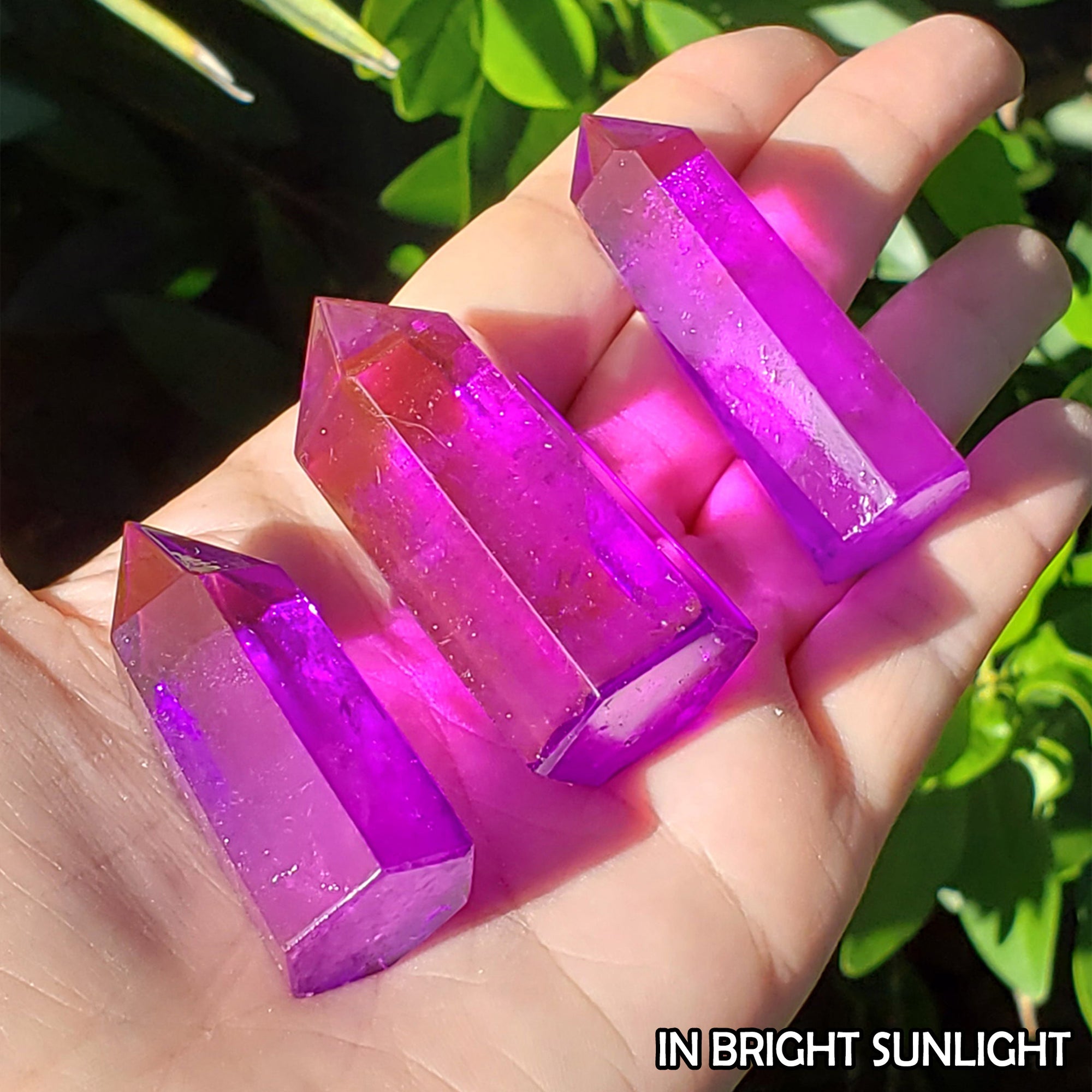 Electric Lavender Purple Aura Quartz Crystal Tower Point | Tanzine Aura Quartz Towers - 4