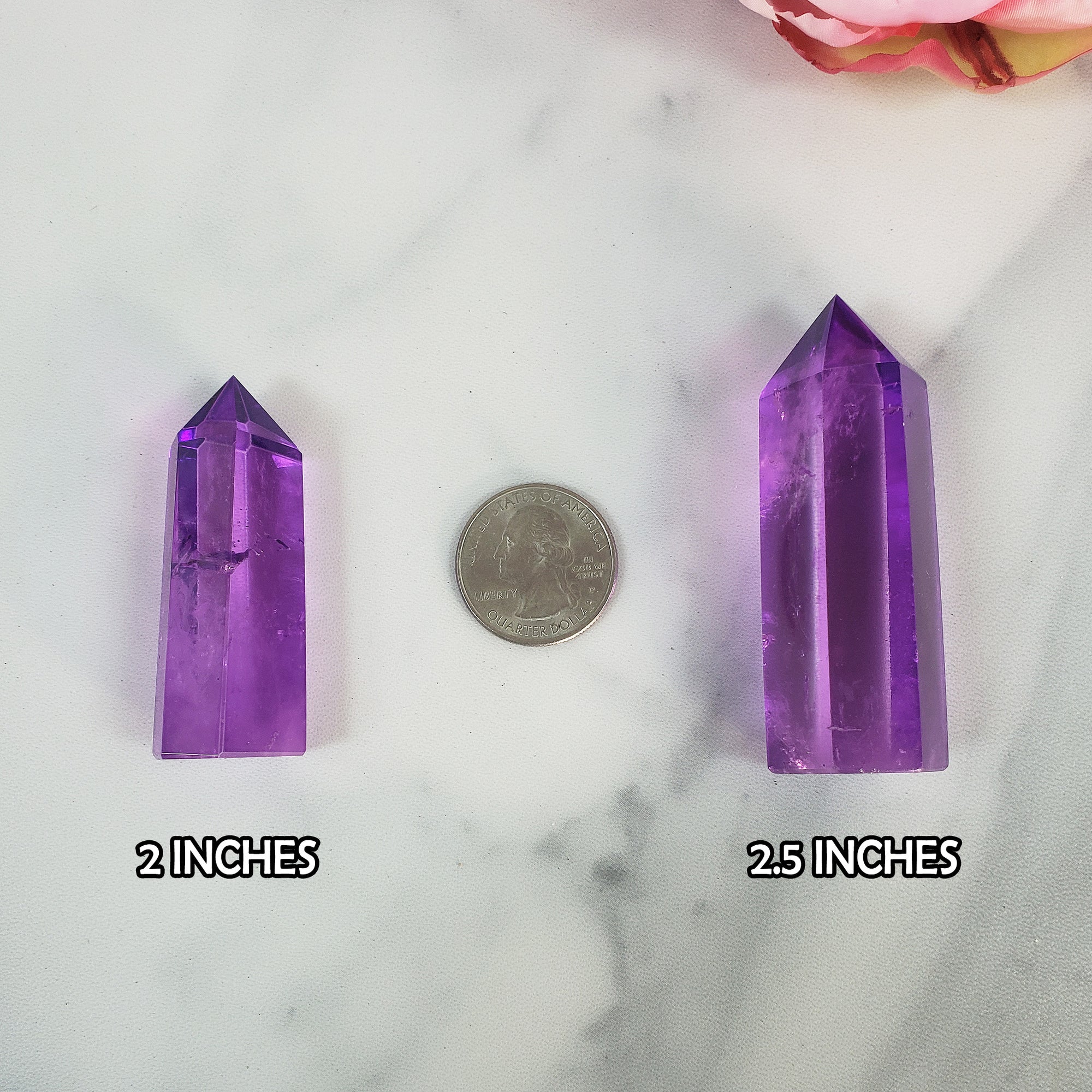 Electric Lavender Purple Aura Quartz Crystal Tower Point | Tanzine Aura Quartz Towers - 11
