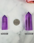 Electric Lavender Purple Aura Quartz Crystal Tower Point | Tanzine Aura Quartz Towers - 11