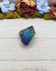 Unique Titanium Rainbow Aura Quartz Crystal Point - Elijah