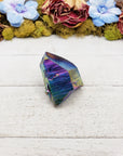 Unique Titanium Rainbow Aura Quartz Crystal Point - Elijah
