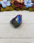Unique Titanium Rainbow Aura Quartz Crystal Point - Elijah
