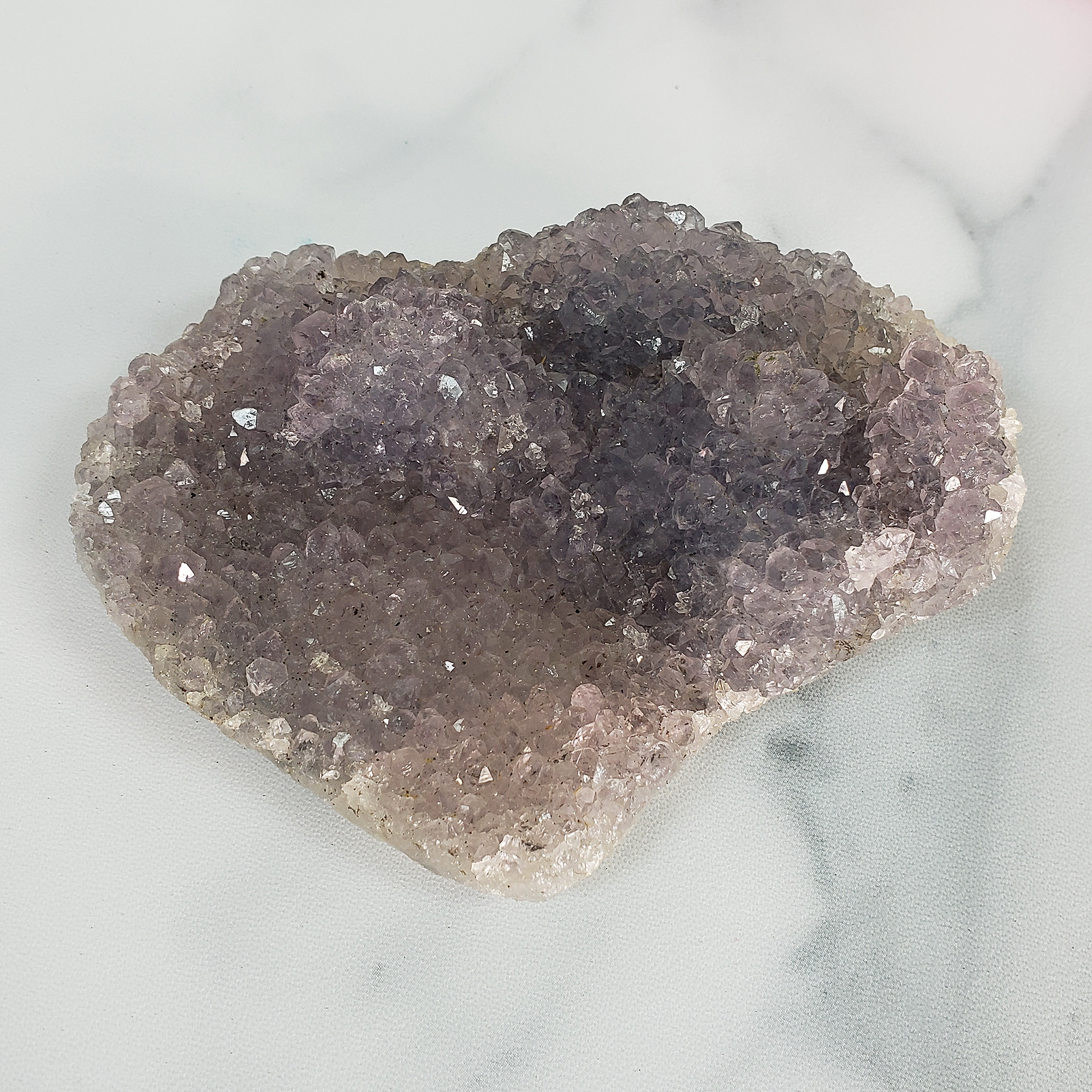 Unique Raw Amethyst Crystal Cluster Natural Gemstone - Elysian - On Tile 2