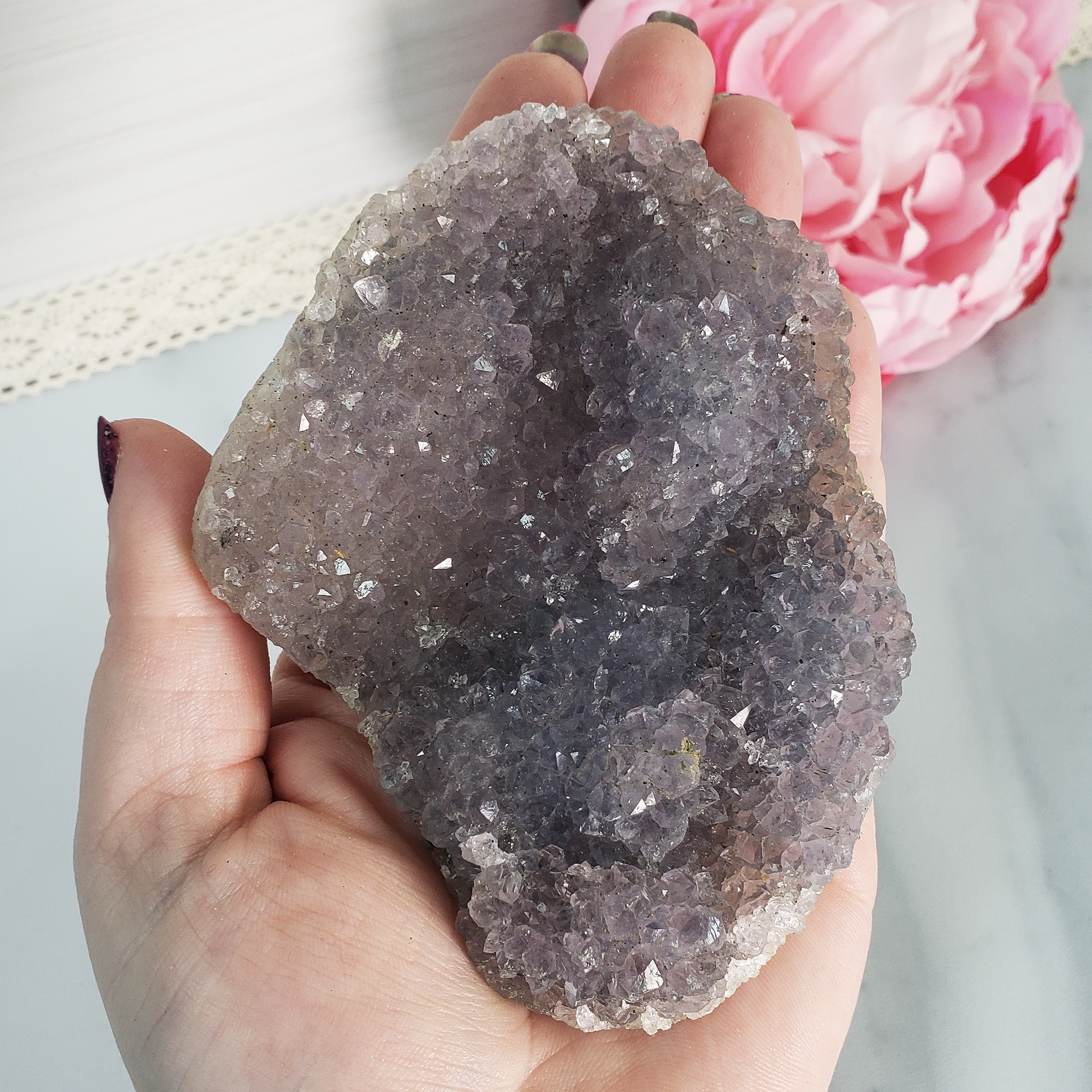 Unique Raw Amethyst Crystal Cluster Natural Gemstone - Elysian - in Hand