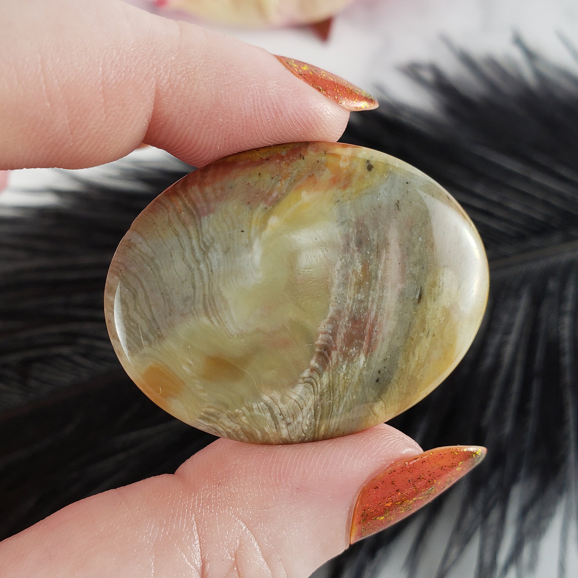 Unique 41 Carat Agate Crystal Cabochon Natural High Quality Gemstone | Embrace - 2