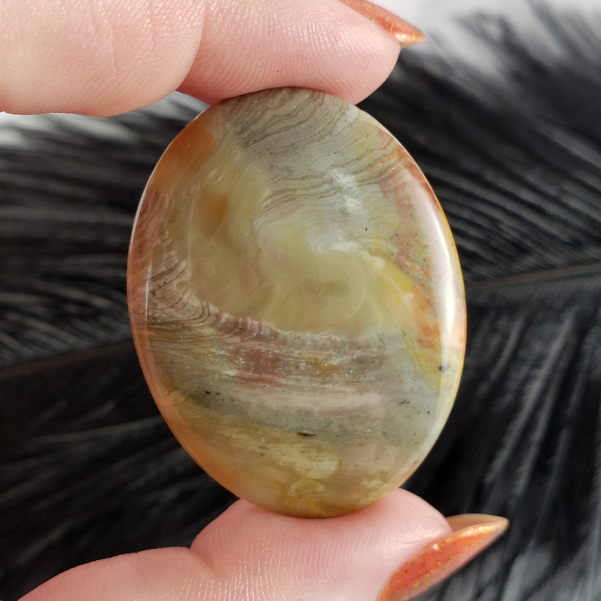 Unique 41 Carat Agate Crystal Cabochon Natural High Quality Gemstone | Embrace - 3