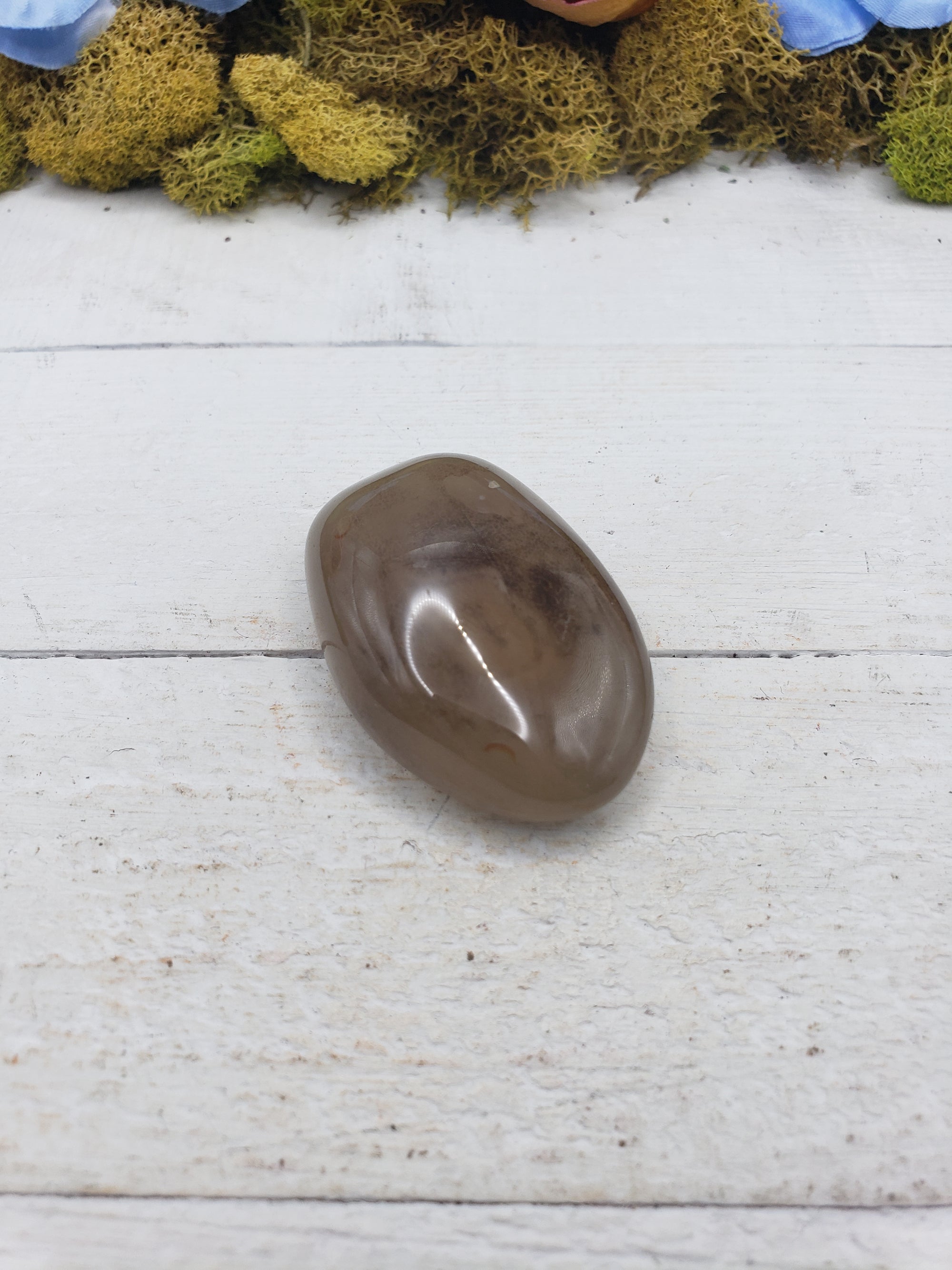 Unique Polished Agate Natural Crystal Palm Stone - ENZO 3