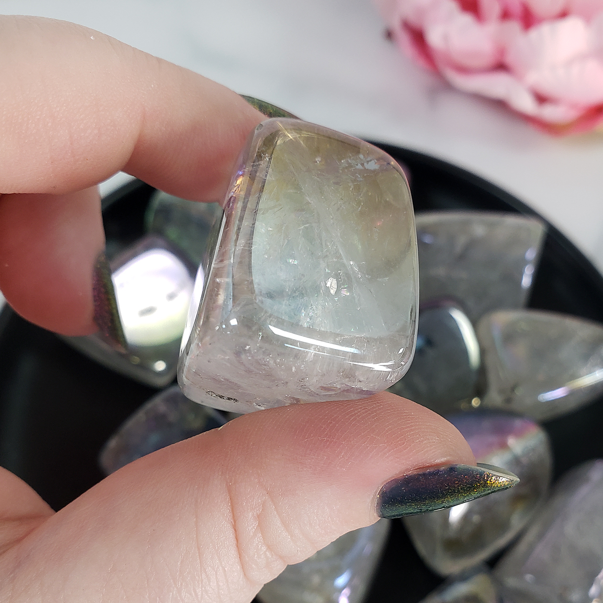 Ethereal Aura Quartz Crystal Gemstone Tumbled Stone - 2