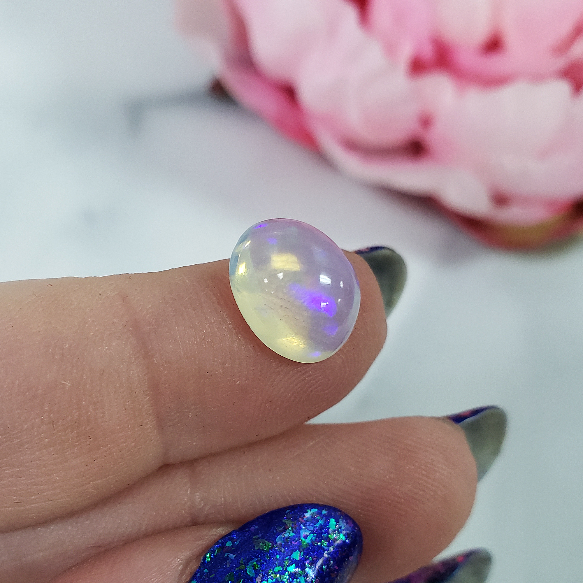 Ethiopian Opal Crystal Natural Stone Cabochon Mini Gemstone | Multiple Sizes