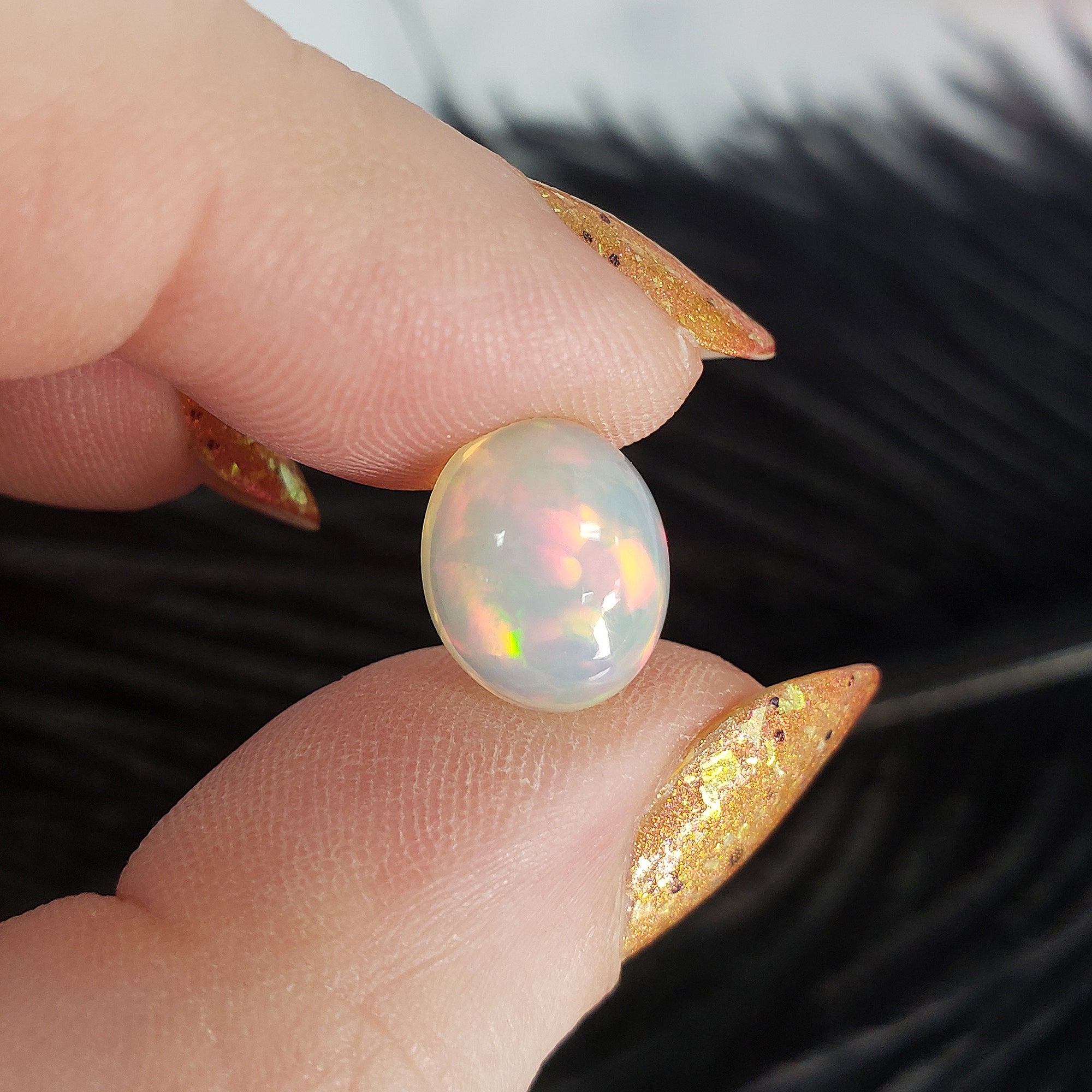 Ethiopian Opal Crystal Natural Stone Cabochon Mini Gemstone | Multiple Sizes