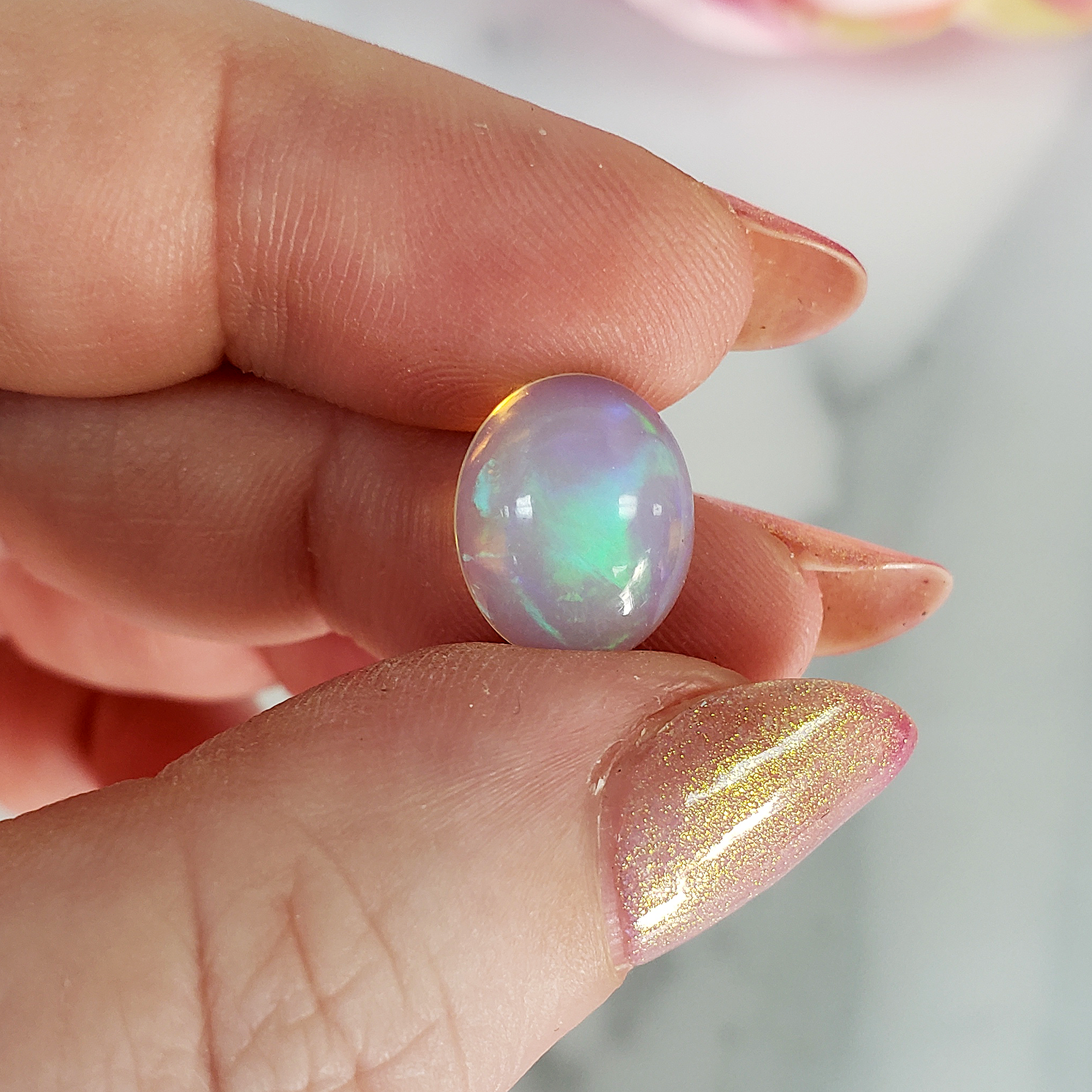 Ethiopian Opal Crystal Natural Stone Cabochon Mini Gemstone | Multiple Sizes