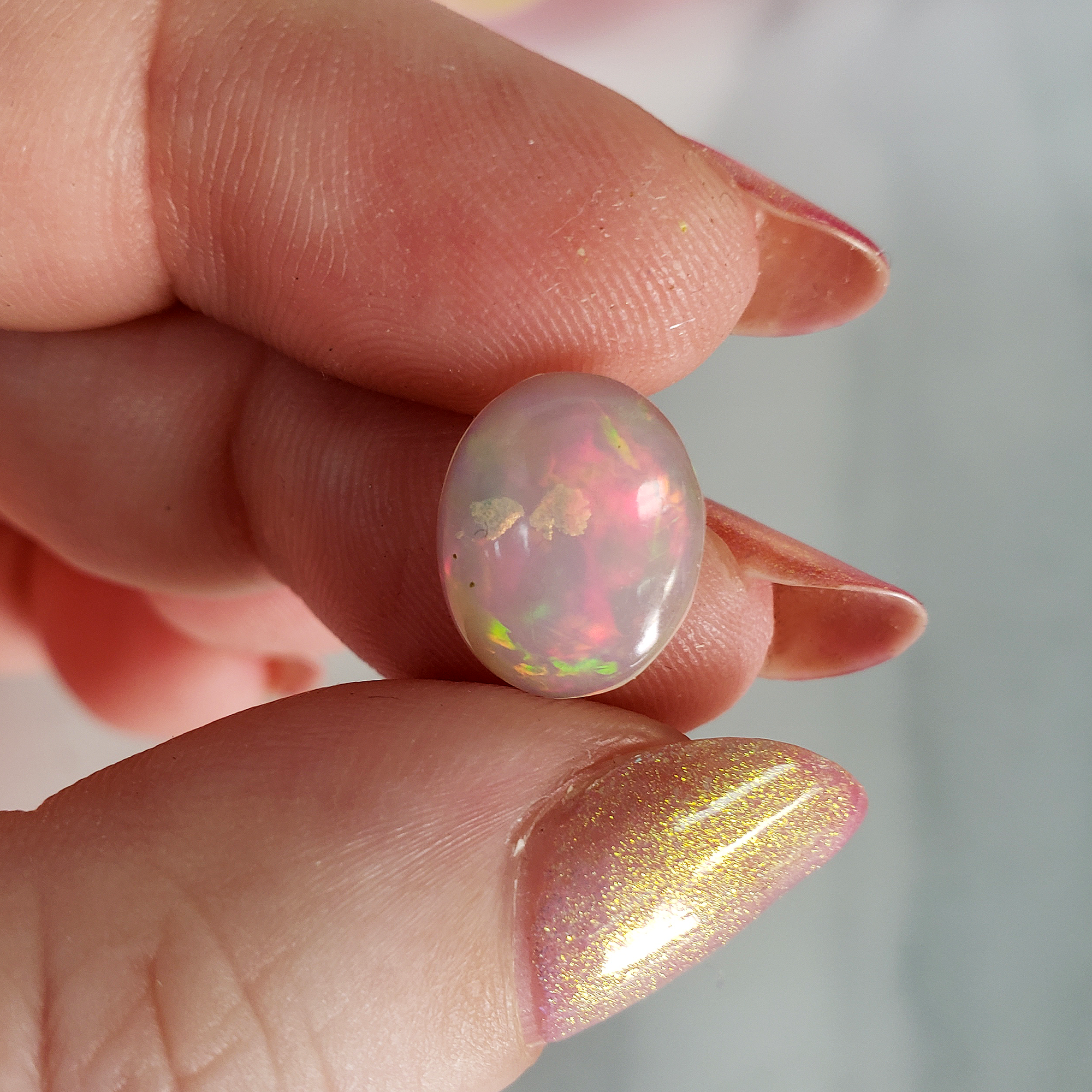 Ethiopian Opal Crystal Natural Stone Cabochon Mini Gemstone | Multiple Sizes
