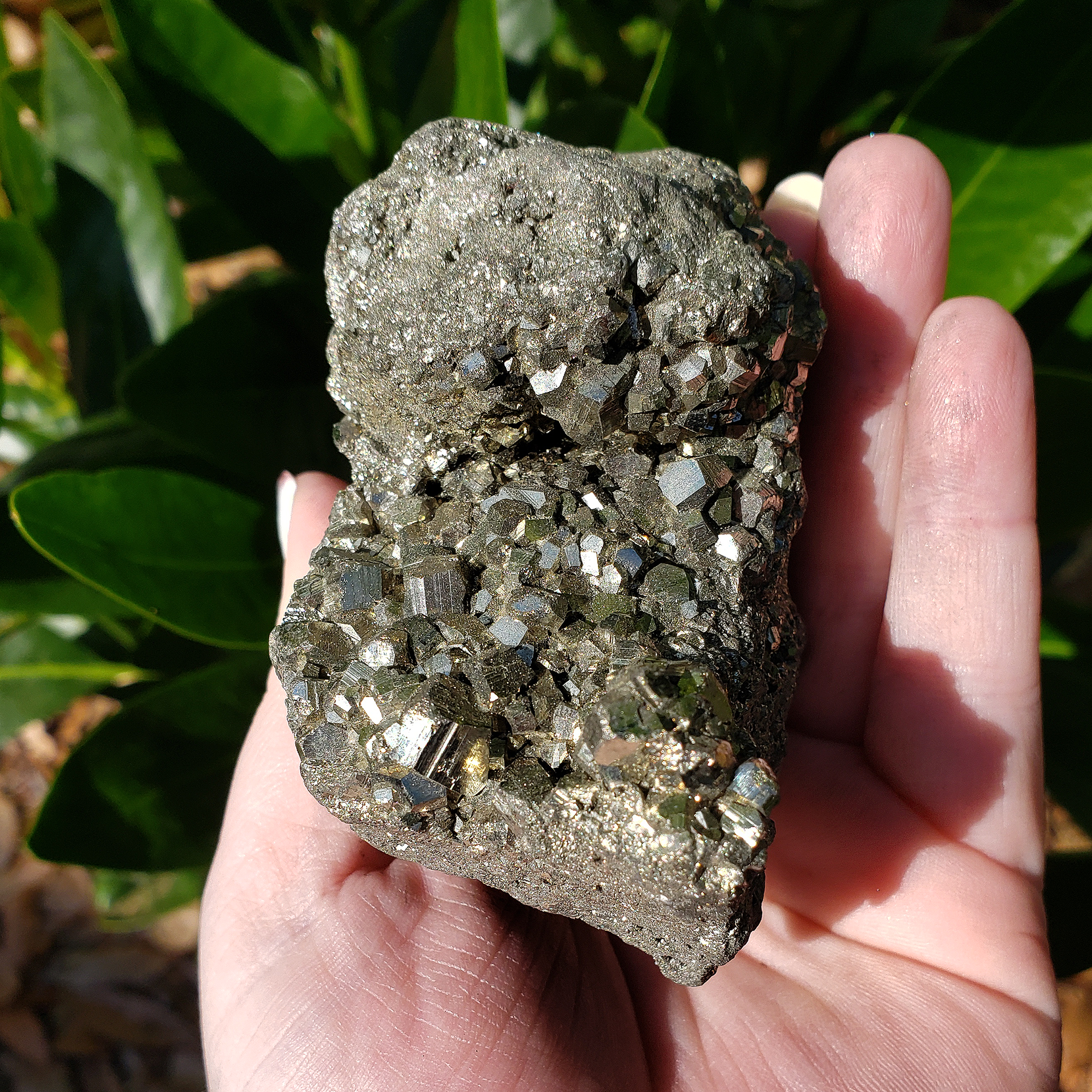 Unique Large Raw Pyrite Crystal Cluster Natural Gemstone - Eurylochus - 6