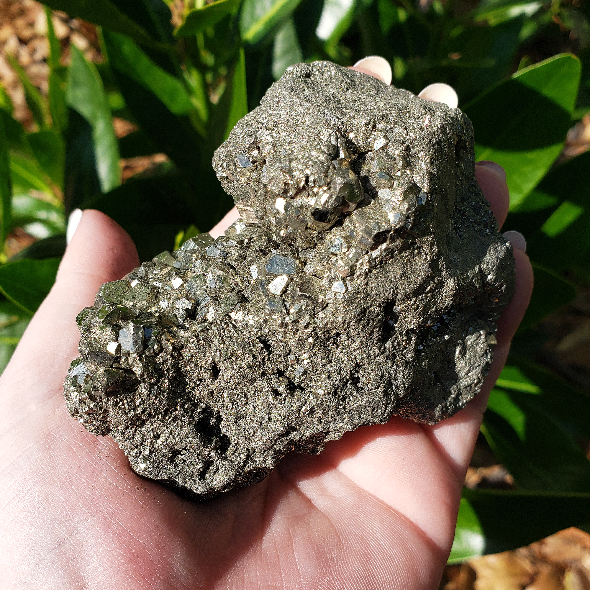 Unique Large Raw Pyrite Crystal Cluster Natural Gemstone - Eurylochus - 4