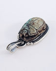 Egyptian Scarab Sterling Silver Pendant