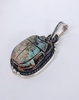 Egyptian Scarab Sterling Silver Pendant