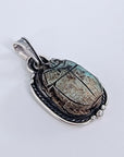 Egyptian Scarab Sterling Silver Pendant