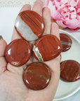 FLOWER-RED-JASPER-MEDITATION-STONE-PALM-STONE - 1