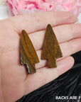Unique Tiger Iron Crystal Arrowheads Natural Gemstones | Set of 2 Drilled Arrowheads - 2