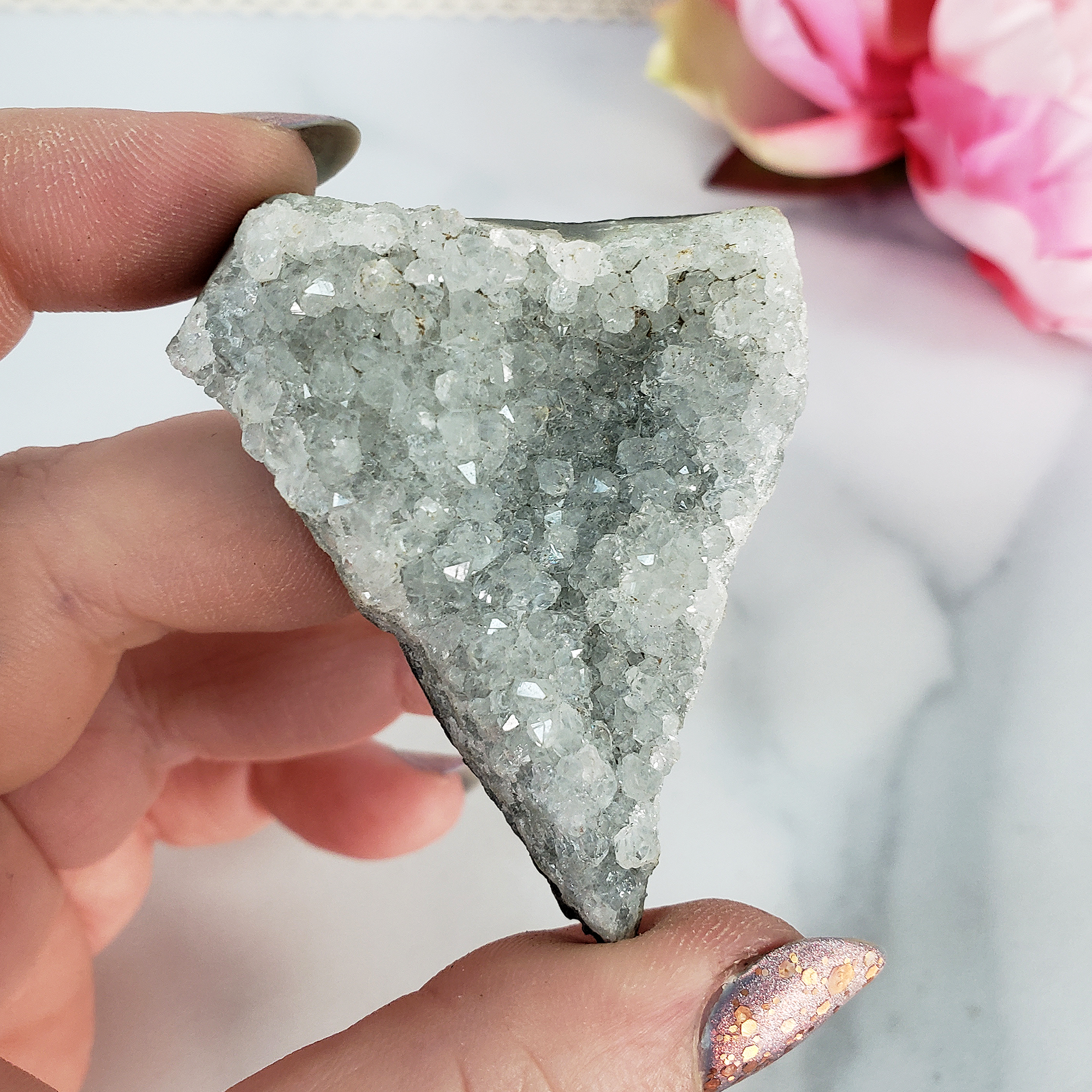 Unique Druzy Quartz Crystal Cluster Natural Gemstone | Focus - 1