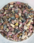 Found Family Natural Crystal Confetti Gemstone Chips Mix By the Ounce | Maligano Brecciated Jasper, Pink Opal, Rosetta Jasper