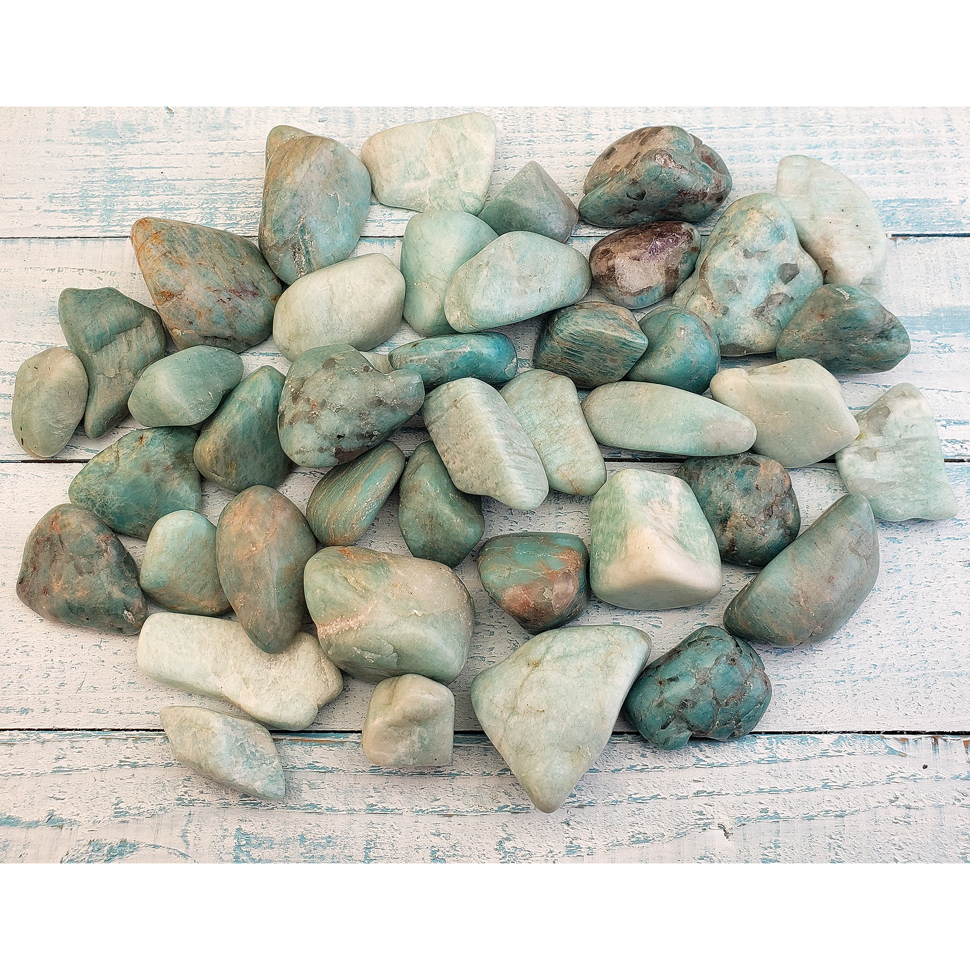 Amazonite Crystal Natural Gemstone Freeform Tumbled Stone | One Stone | Multiple Sizes - 6