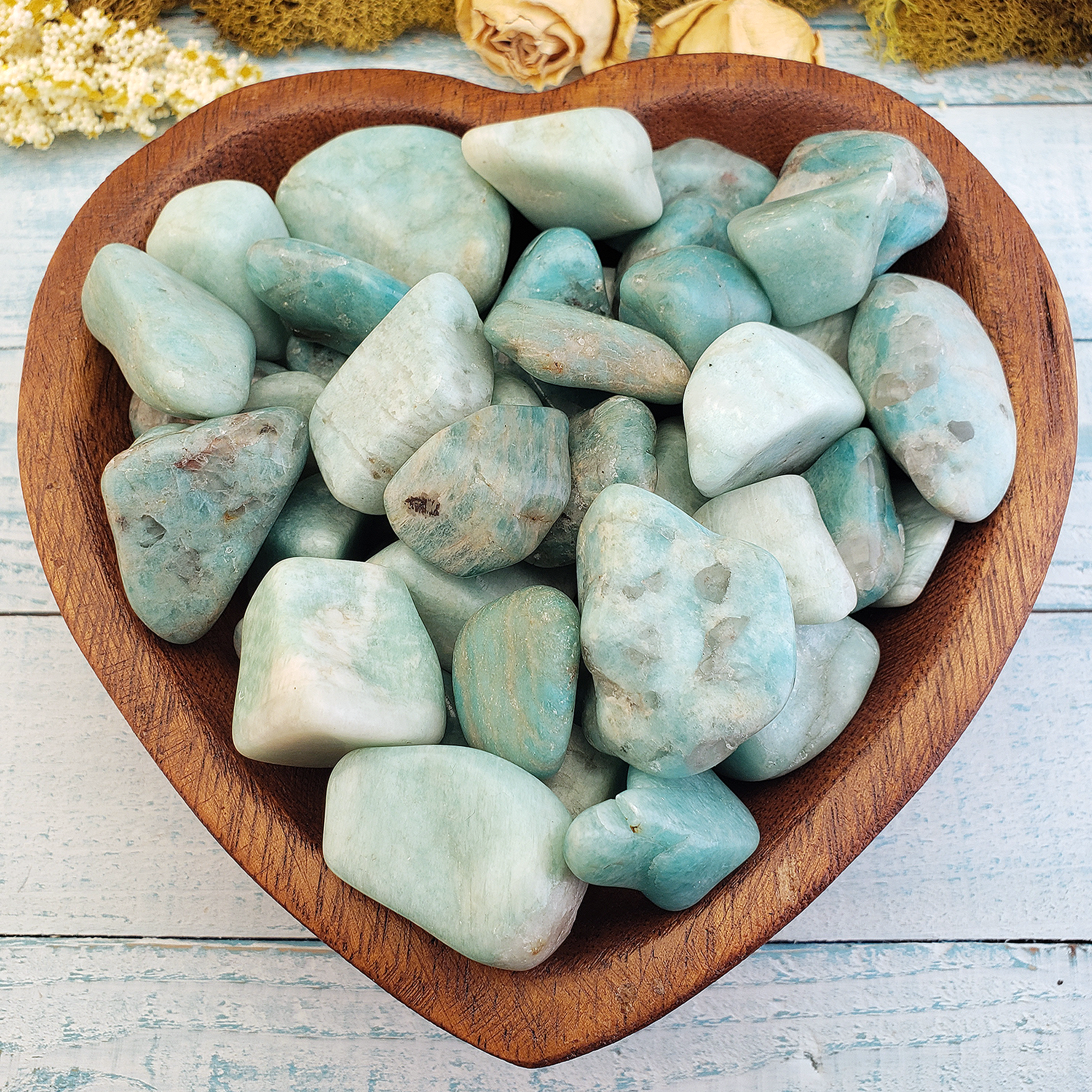 Amazonite Crystal Natural Gemstone Freeform Tumbled Stone | One Stone | Multiple Sizes - 4