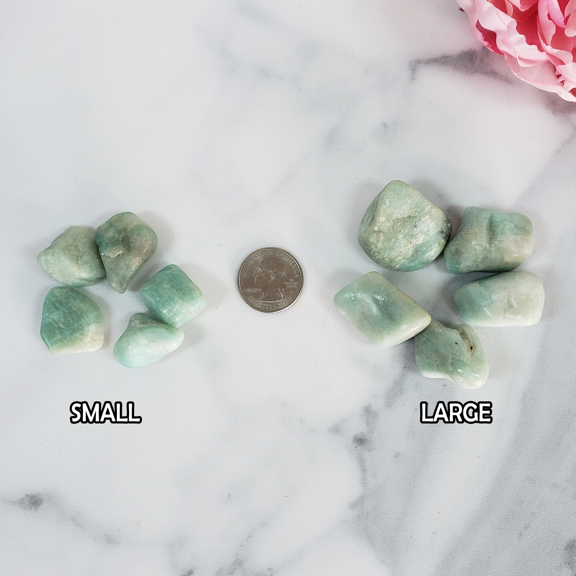 Amazonite Crystal Natural Gemstone Freeform Tumbled Stone | One Stone | Multiple Sizes - 3