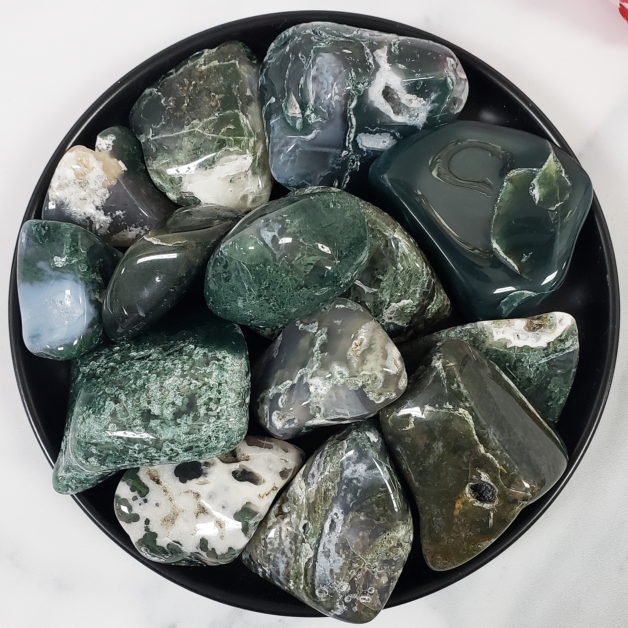 Moss Agate Crystal Natural Gemstone Tumbled Stone | Freeform | Multiple Sizes! - 3