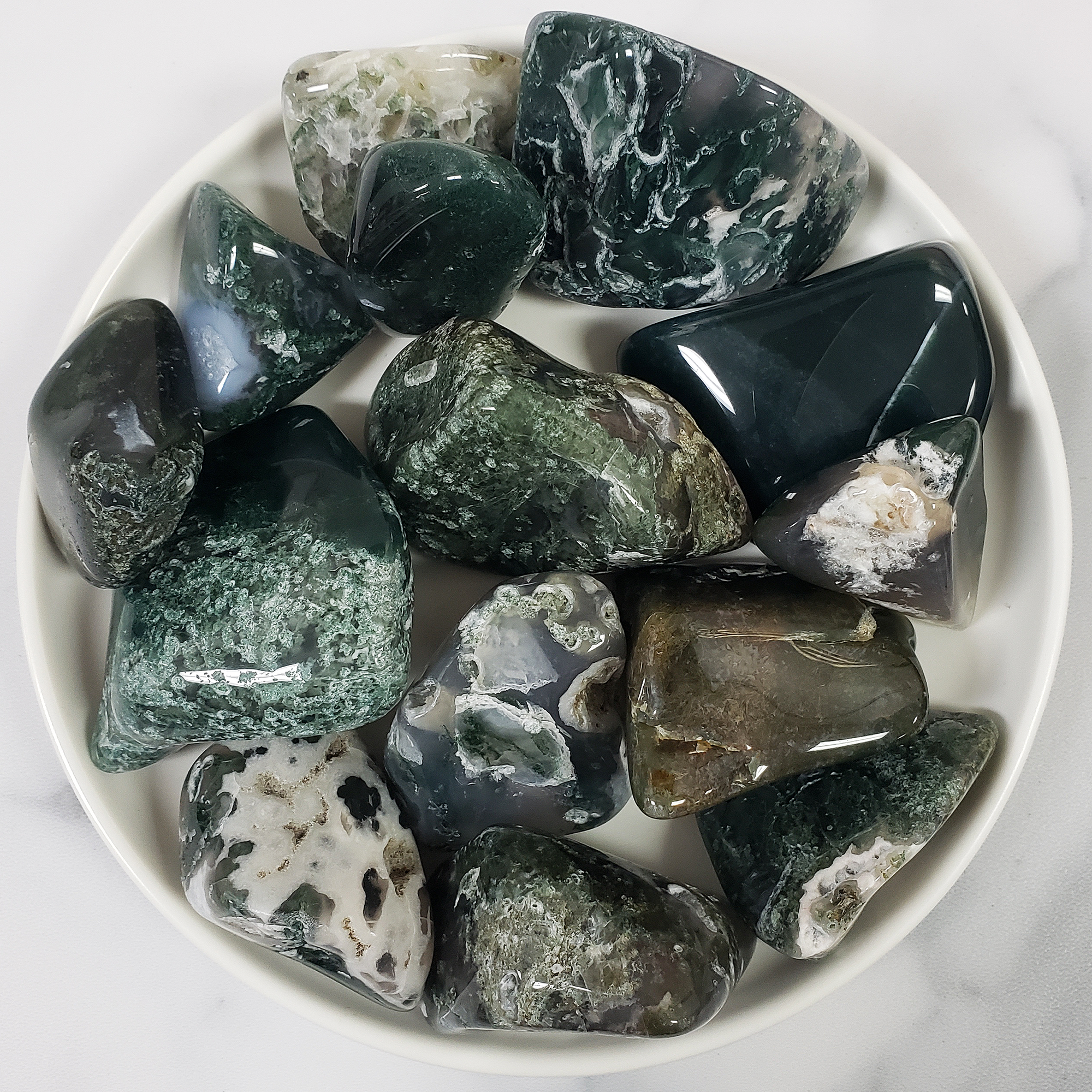 Moss Agate Crystal Natural Gemstone Tumbled Stone | Freeform | Multiple Sizes!