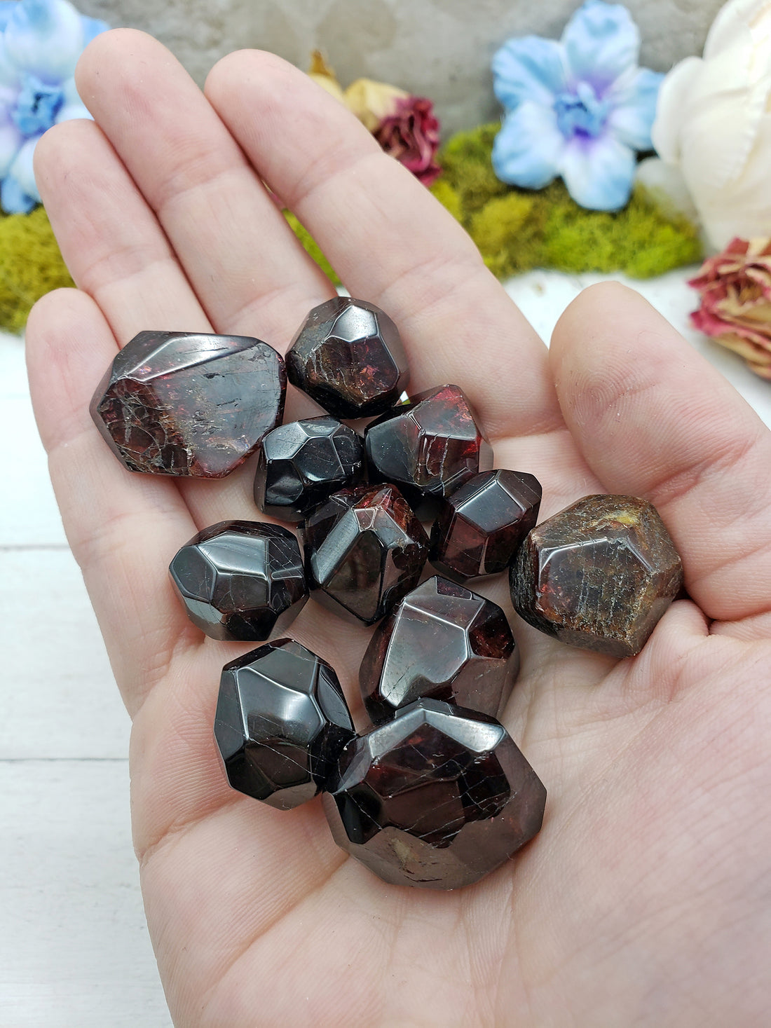 Faceted Polished Garnet Gemstone - Stone of Wishes and Dreams