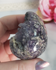 Unique Grape Agate Botryoidal Chalcedony Natural Crystal Cluster Semi-Polished Egg | Gamaret - 4