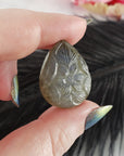 Unique 29 Carat Labradorite Cabochon Natural Gemstone Carving | Gardenia - 4