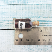 Garnet Natural Crystal Chips Bottle - One Bottle - Measurement