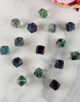 Fluorite Crystal Geometrical Natural Gemstone Bead | 13-16mm DRILLED  - 2