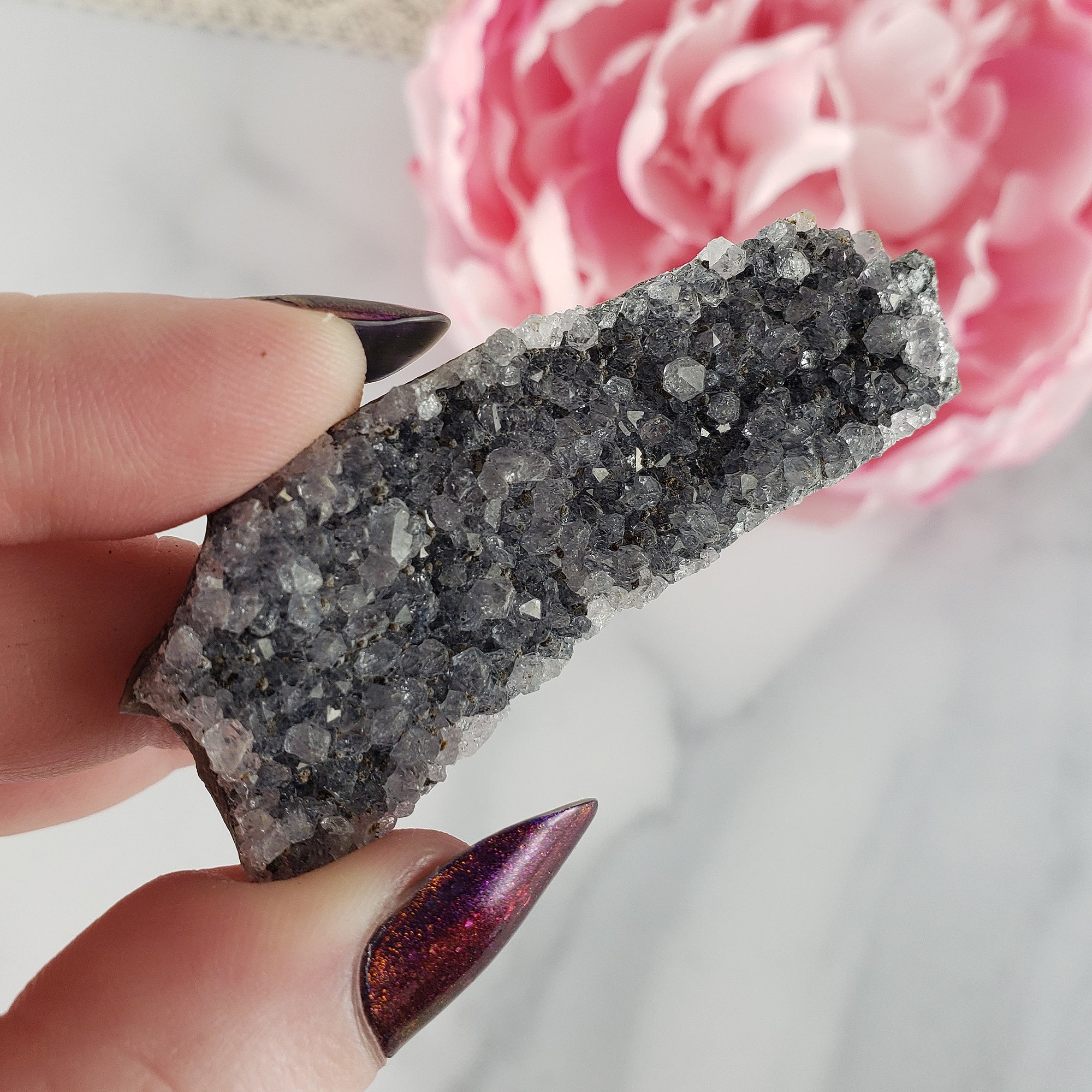 Unique Druzy Included Amethyst Crystal Cluster Natural Gemstone | Gi
