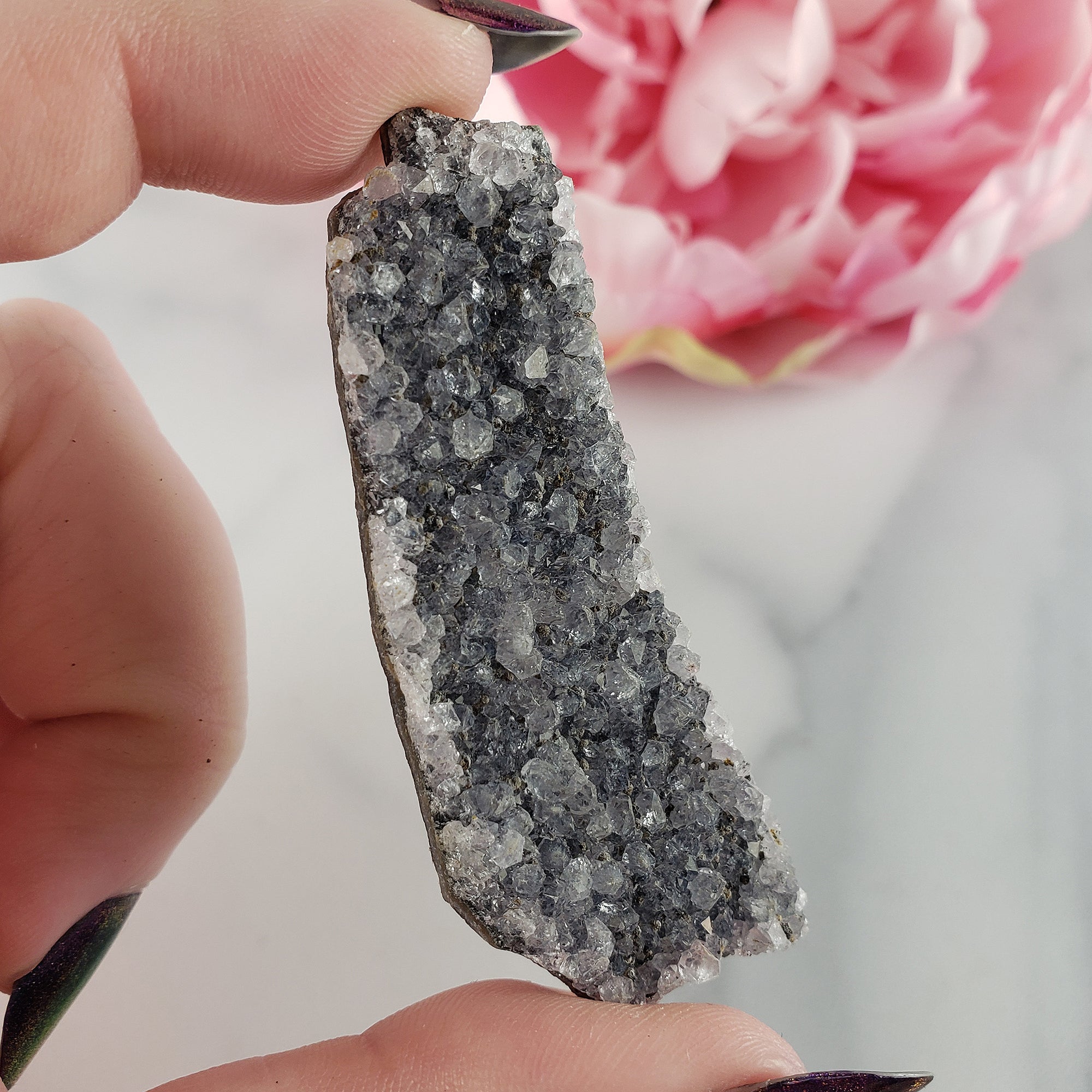 Unique Druzy Included Amethyst Crystal Cluster Natural Gemstone | Gi - 1