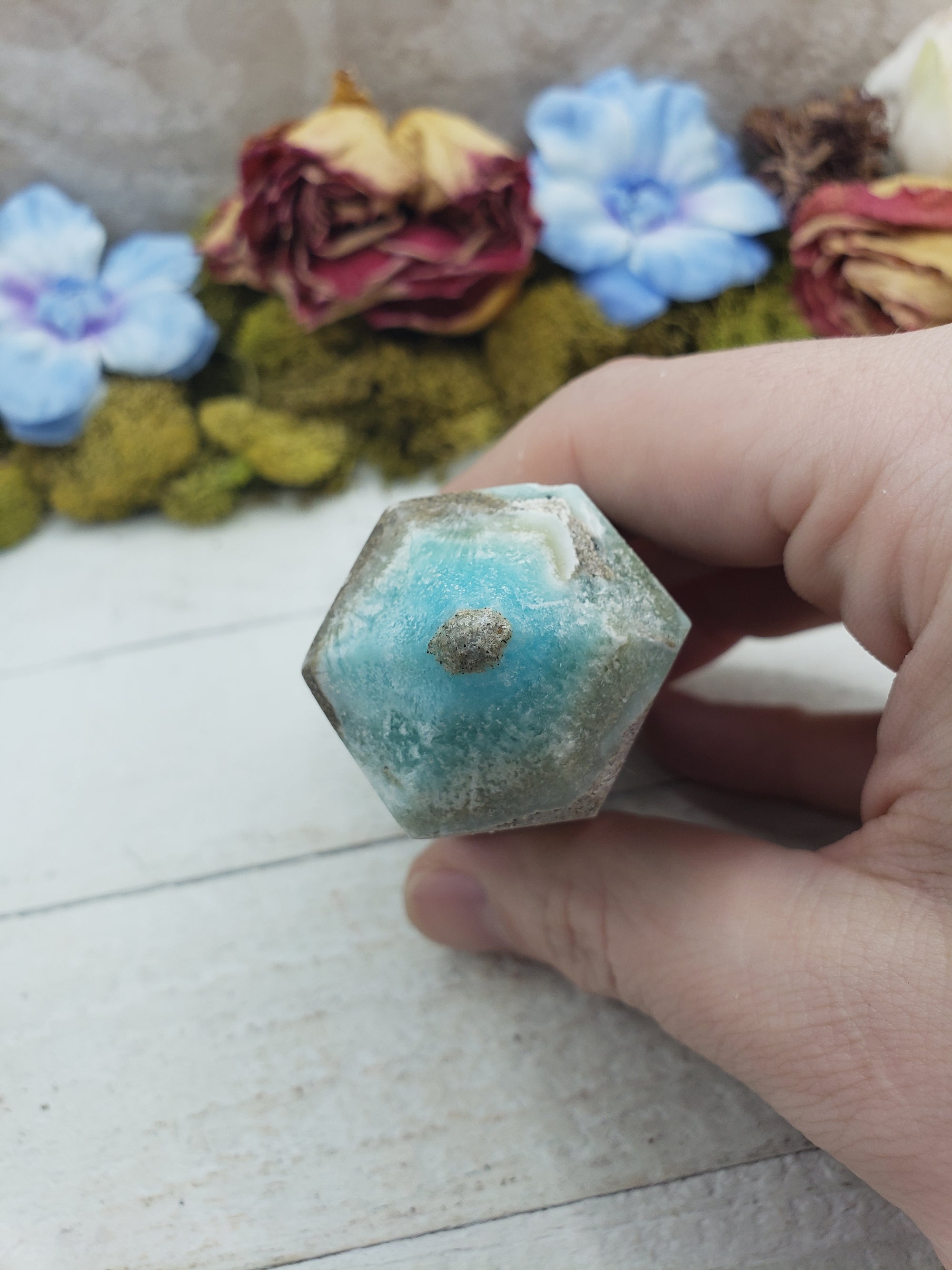 Unique Blue Aragonite Natural Crystal Tower - Gideon 2