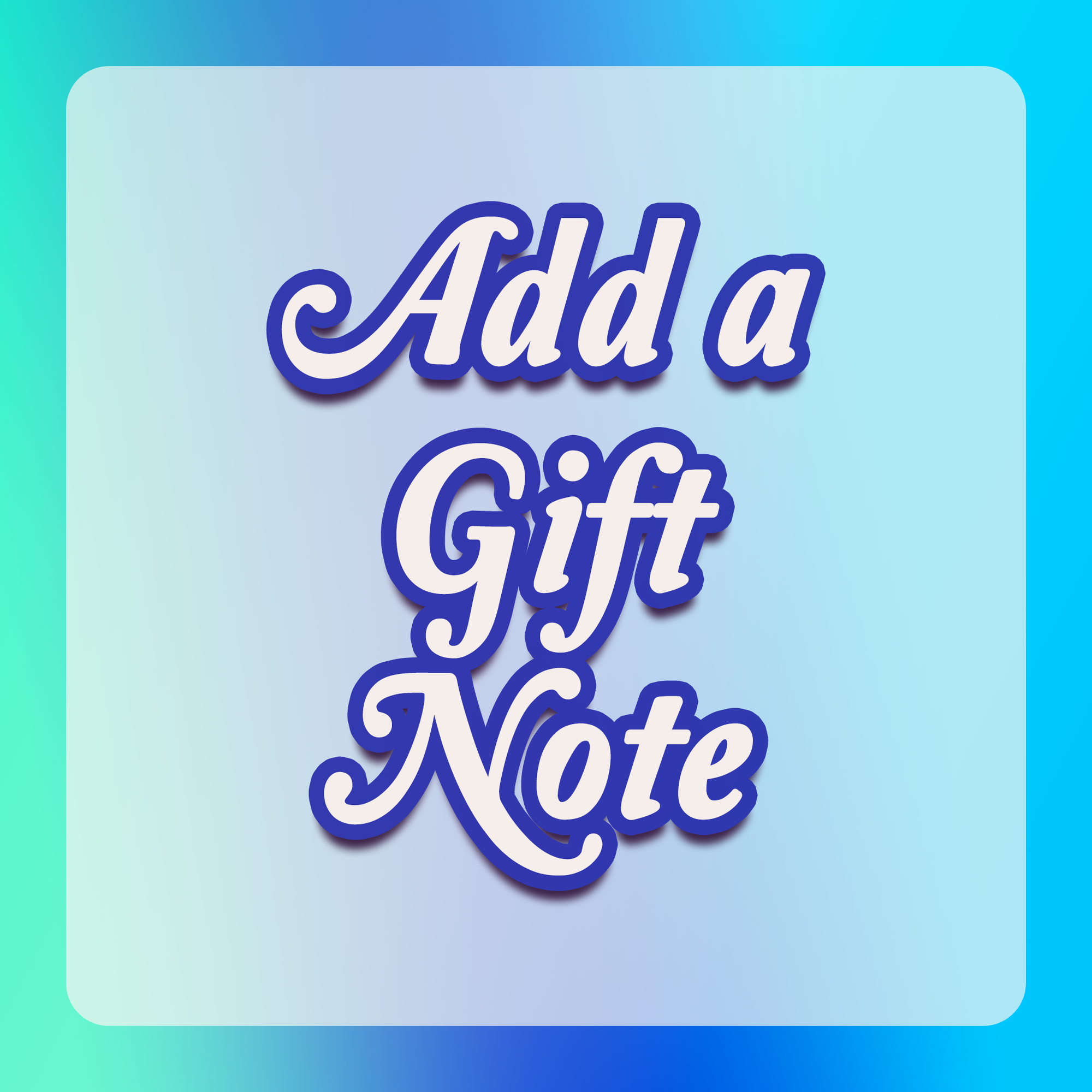 Handwritten Gift Note |  Please Add Your Message in the Notes Section of Your Order