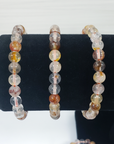 Golden Healer Hematoid Quartz Crystal Natural Gemstone 5-6mm Bead Bracelet - Close Up 2