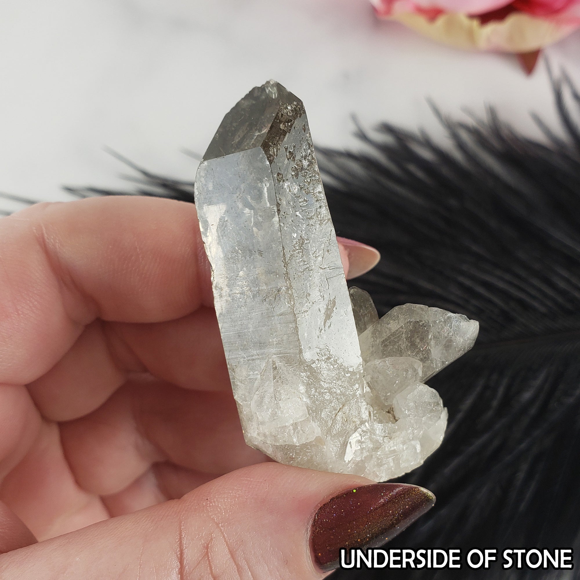 Unique Titanium Rainbow Aura Quartz Crystal Treated Gemstone | Gojo - 3