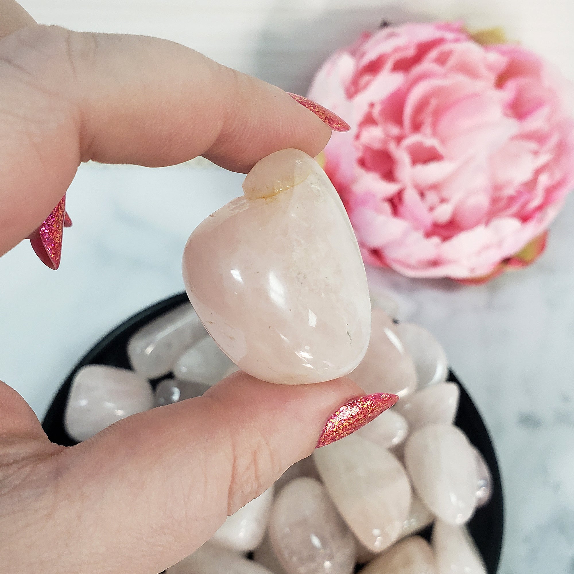 Rose Quartz Crystal Natural Gemstone Tumbled Stone | High Quality - 7