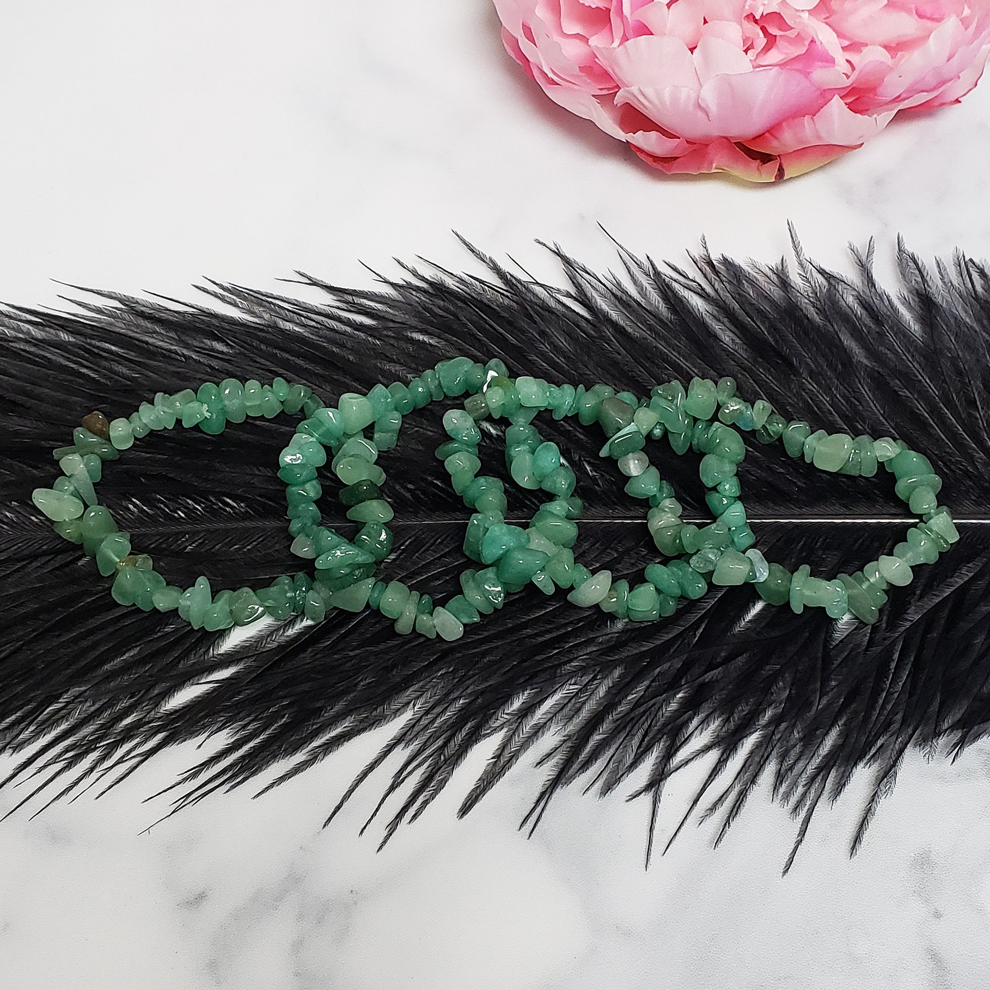 Green Aventurine Crystal Natural Gemstone Chip Bead Bracelet