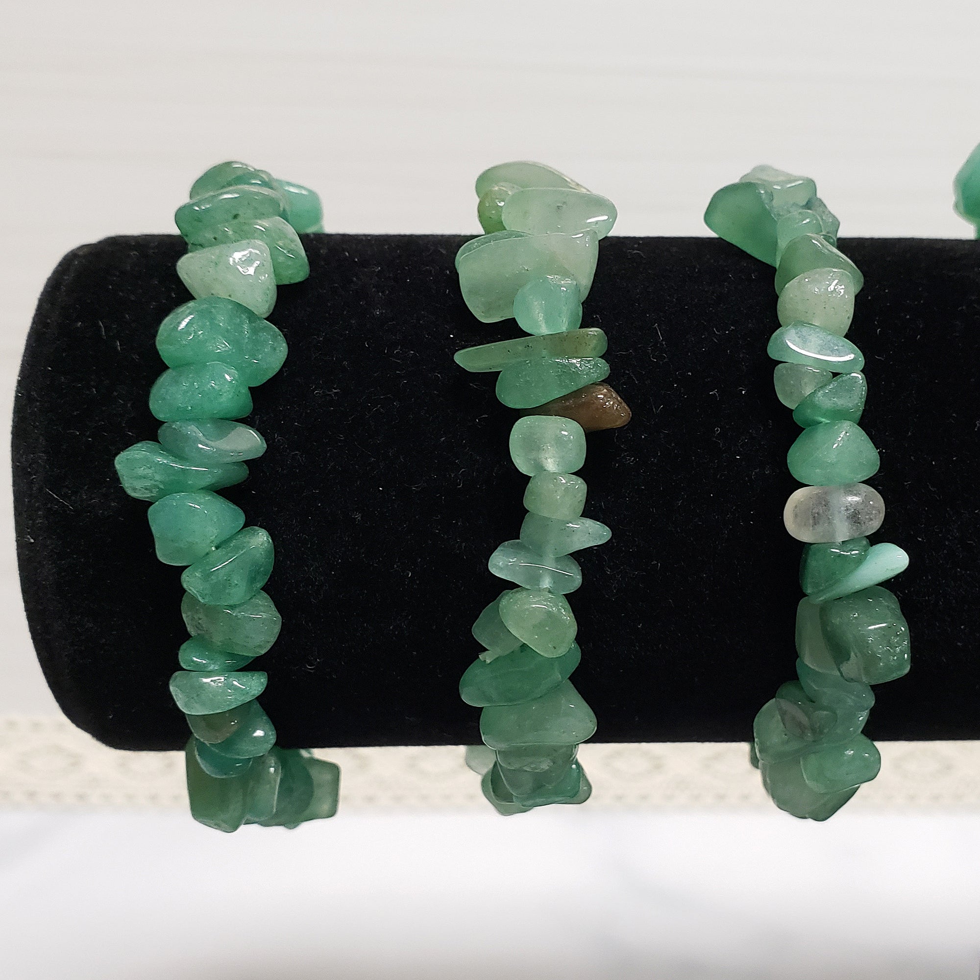 Green Aventurine Crystal Natural Gemstone Chip Bead Bracelet - 5