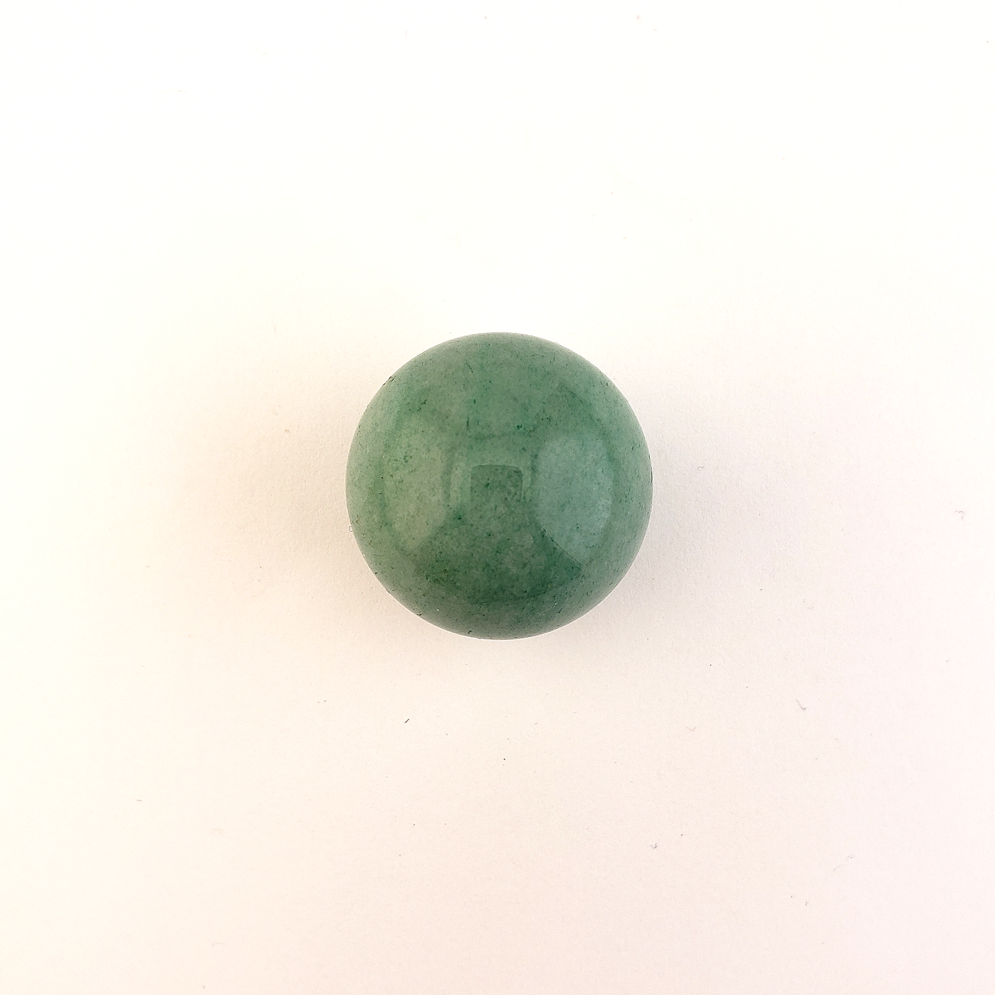 Green Aventurine Natural Crystal Sphere Gemstone Orb - One 30mm Sphere - Sphere on White Background