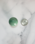 Green Aventurine Natural Crystal Sphere Gemstone Orb - One 30mm Sphere - Size Comparison