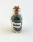 Green Aventurine Crystal Natural Gemstone Chips in Glass Bottle