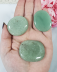 Green Aventurine Stone Natural Crystal Palm Stone Worry Stone Meditation Tool - 2