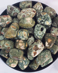 Green Rainforest Rhyolite Rock Natural Gemstone Tumbled Stone | One Stone