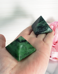 Green Zoisite Stone Natural Gemstone Crystal Pyramid | 30-35mm - B